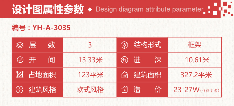 三層歐式帶露臺(tái)農(nóng)村自建房設(shè)計(jì)圖紙