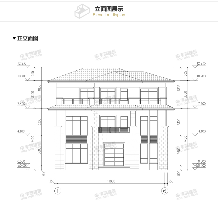 12x12米新中式復式農(nóng)村別墅設計圖紙