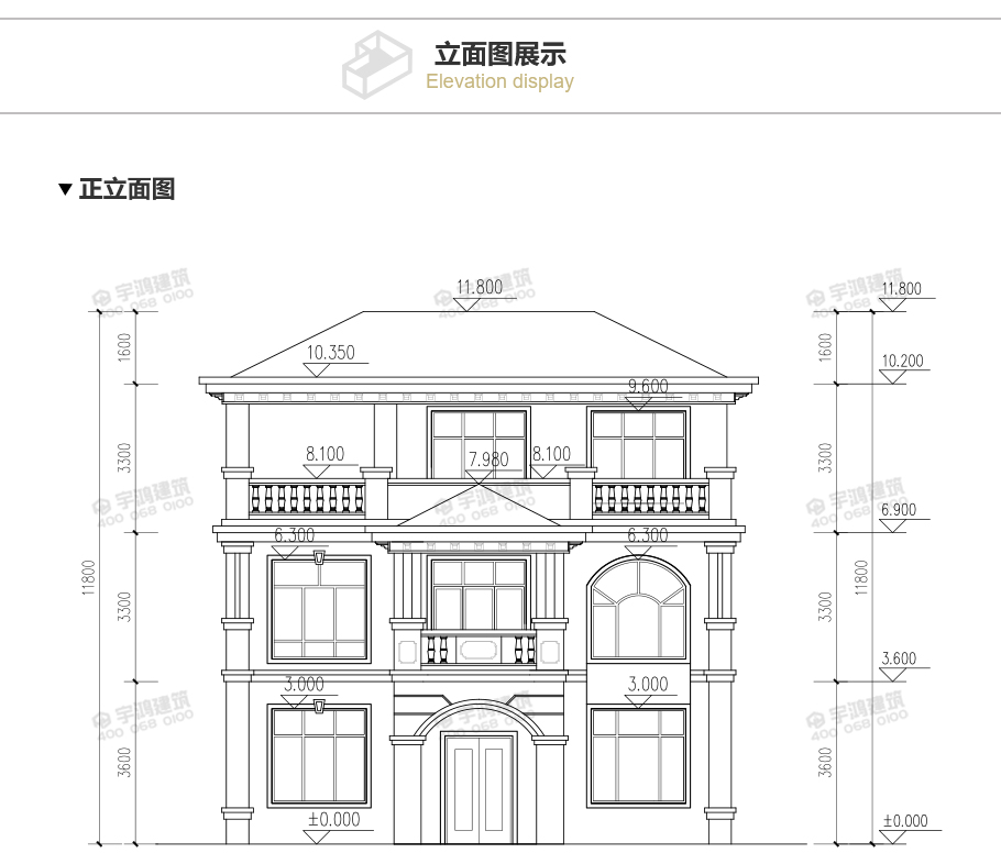 121平大氣歐式三層農(nóng)村自建房施工圖紙