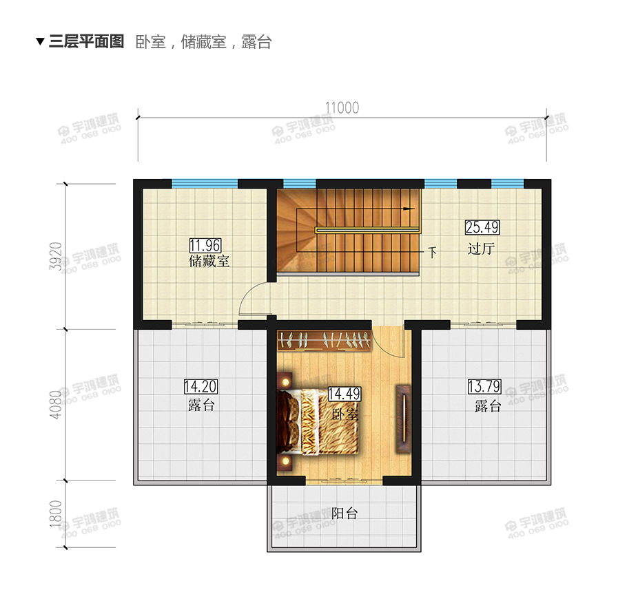 新款三層歐式農(nóng)村別墅戶型設(shè)計圖紙