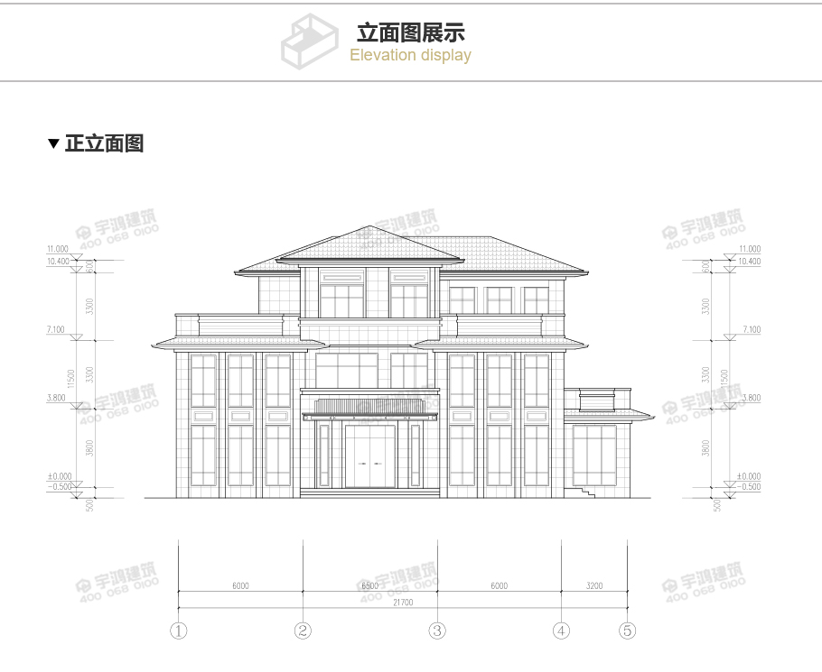 新亞洲風(fēng)格三層農(nóng)村自建別墅設(shè)計圖紙