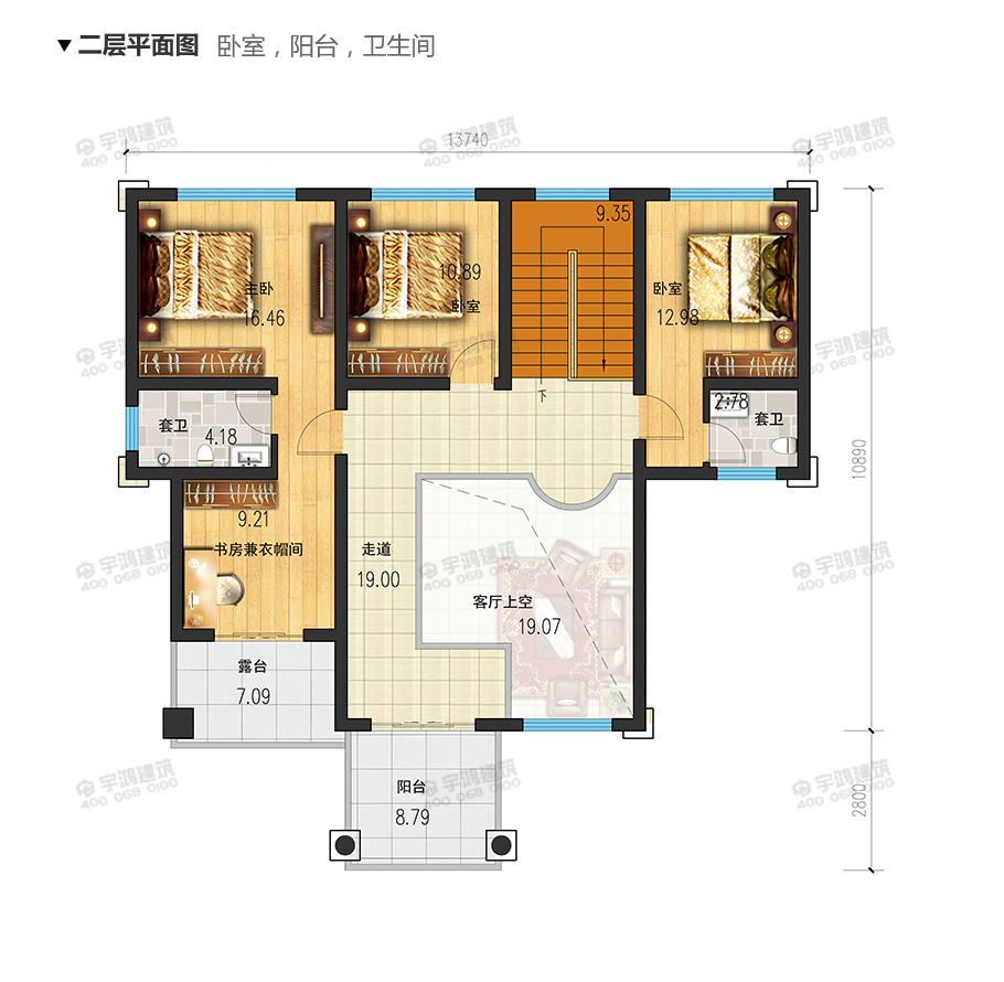 140平新中式20萬元二層小樓設(shè)計(jì)圖，耐看實(shí)用