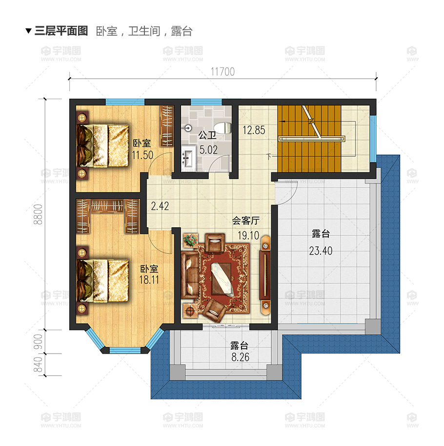 造價25萬以內(nèi)三層農(nóng)村別墅設(shè)計圖，房子外觀高檔大氣