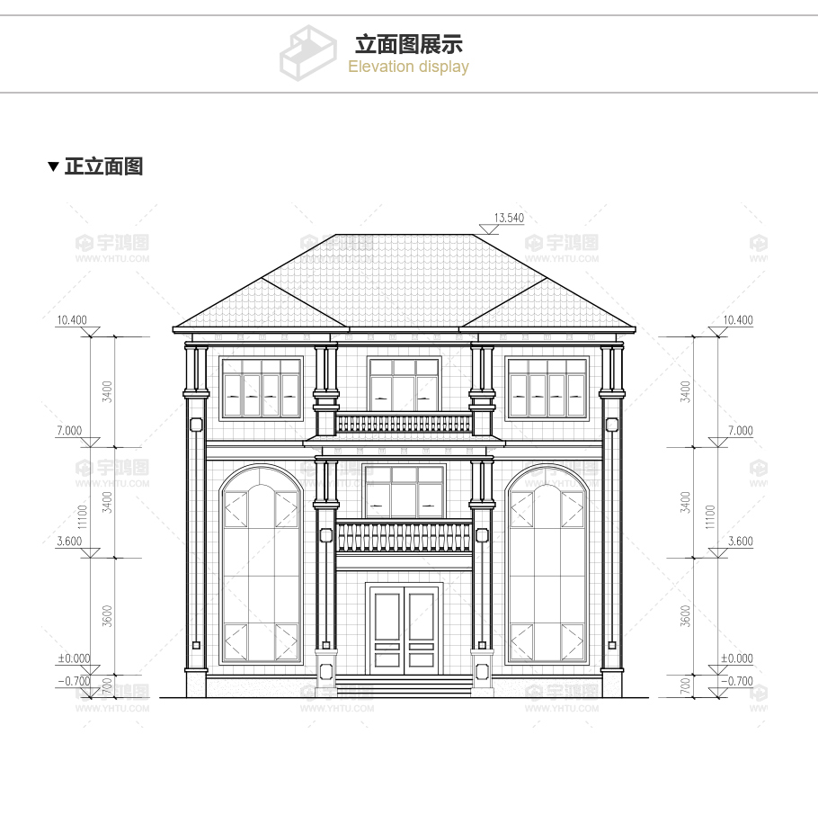 2019最新農(nóng)村自建房設(shè)計(jì)圖歐式三層