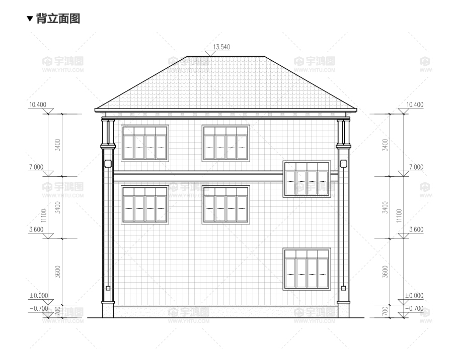 2019最新農(nóng)村自建房設(shè)計(jì)圖歐式三層